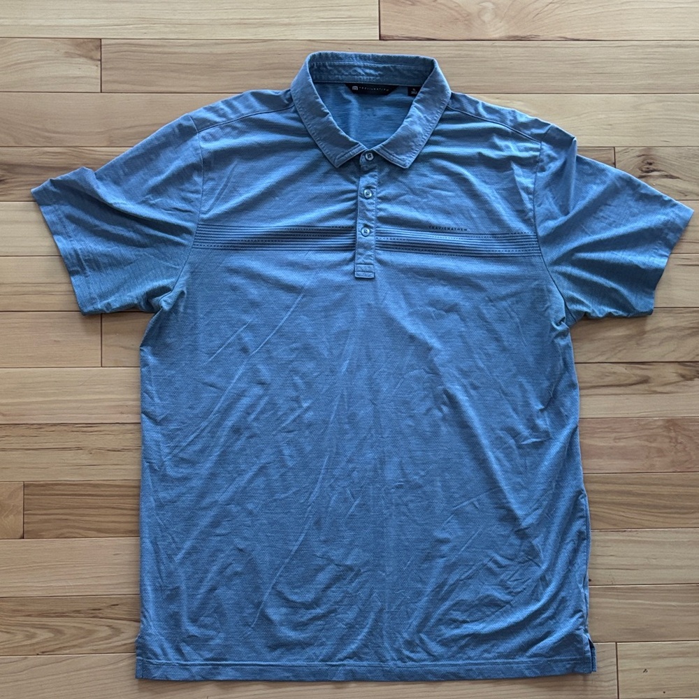 Travis Mathew Steel Blue Polo Shirt